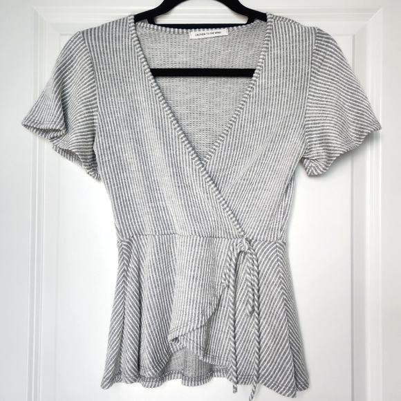 Caution To The Wind Wrap Shirt - Picture 1 of 6